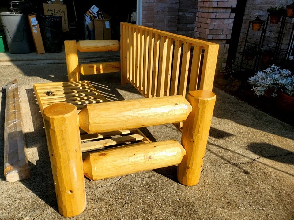 Futón de troncos para muebles vikingos garantía de por vida Foto 3 de 4