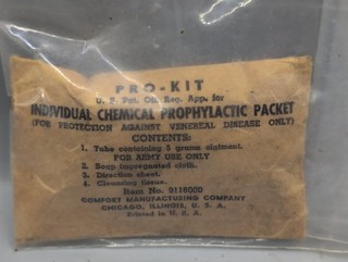 WWII/2 US Individual Chemical Prophylactic Packet
