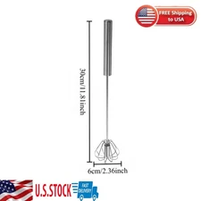 Egg Whisk Hand Push Rotary Whisk Blender Versatile Milk Frother Mixer