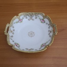 Vintage Nippon Porcelain Square Handled Bowl ...