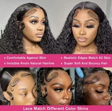 250% Deep Wave HD Lace Wig –  Human Hair