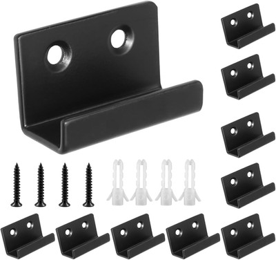 10 Pack Black Tile Display Wall Hanger Heavy Duty Stainless Steel Mirror Bracket
