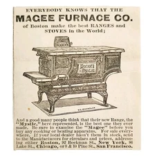 Magee Furnace Co Stoves Ranges 1885 Advertisement Victorian Cooking ADBN1A16