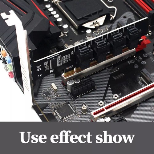 1* Brand New 4-Port U.2 NVMe Expansion Card For PCI-E X4/X8/X16 For Windows - Afbeelding 10 van 13
