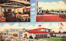 Long Beach CA California Army Military Navy YMCA Interior Vtg Postcard G3