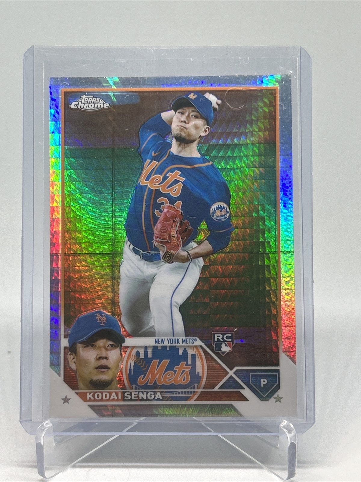 2023 Topps Chrome Kodai Senga Prizm Refractor Rookie RC #217 Mets