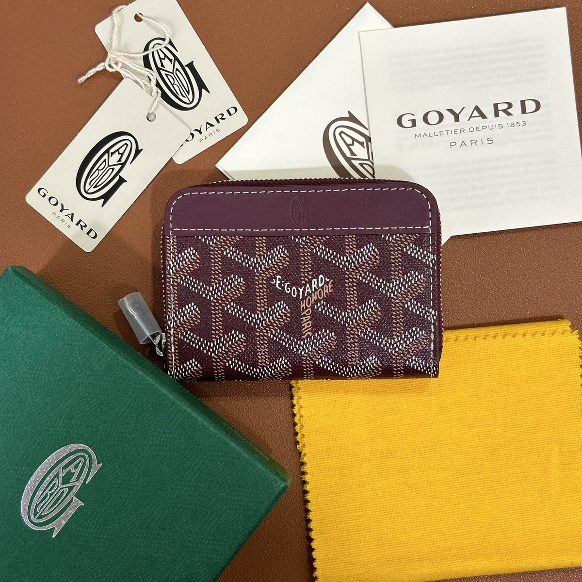 Designer Wallets Vintage Goyard Wallet Goyard Black Goyardine