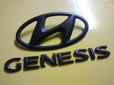 Hyundai Genesis Black Lettering Emblem With Logo Hyundai Genesis Black Lettering Emblem With Logo