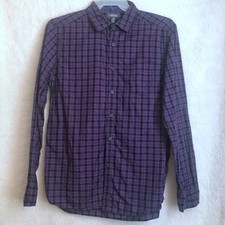 KENNETH COLE Purple Dress Shirt 100 Cotton, Large