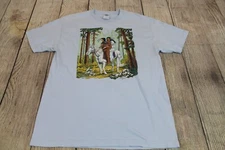 VTG Springhill Native American Horseback Forest Scene Blue Graphic T-Shirt Large