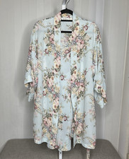 Victoria Secret Robe and Nightgown Set Vintage Floral Print Short Size M