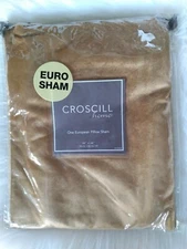 Croscill One European Pillow Sham Corded EXCELSIOR GOLD  26×26" 