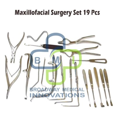 Maxillofacial Surgery Set 19 Pcs Premium Quality Plastic Surgery Instruments