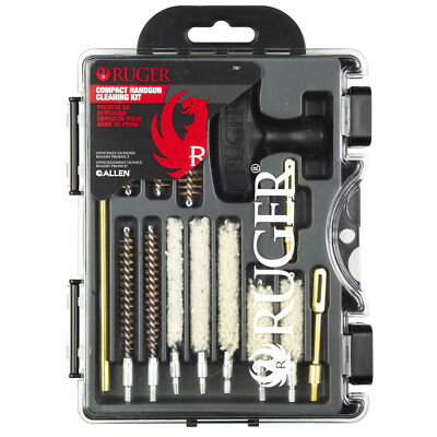 Allen Ruger Compact Handgun Cleaning Kit 38 Special to 45 ACP with Molded Case