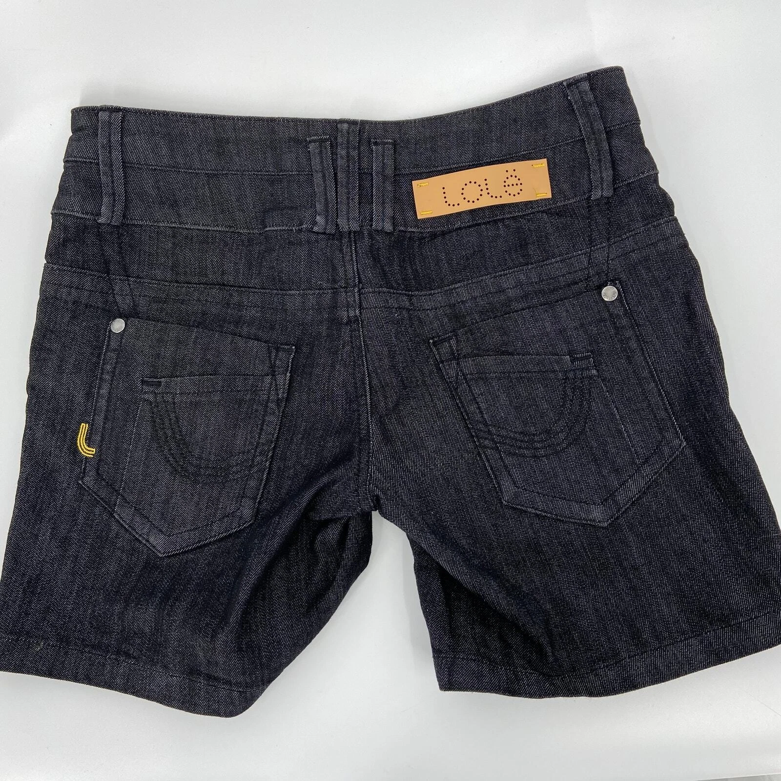 lole stretch denim organic cotton shorts