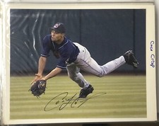 Cleveland Indians Coco Crisp Autographed 8x10 Color Action Photo