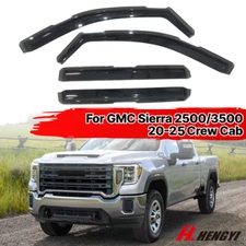 In-Channel Wind Deflector Guard Window Visor For GMC Sierra 2019-2025 Crew Cab