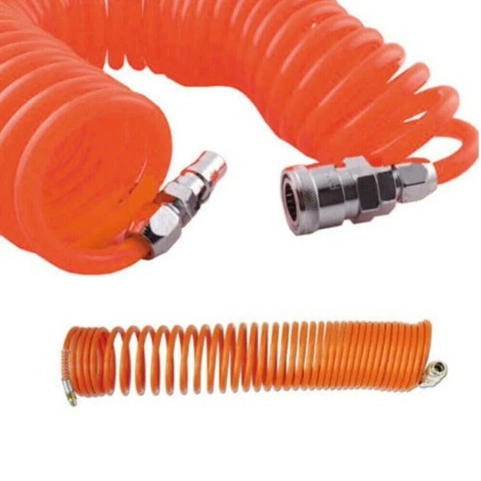 PROLUNGA TUBO ARIA COMPRESSA SPIRALE 15 METRI CON ATTACCHI RAPIDI COMPRESSORE - Immagine 2 di 2