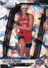 2024 Prizm WNBA Aaliyah Edwards RC #142 Mystics Cracked Ice PWE