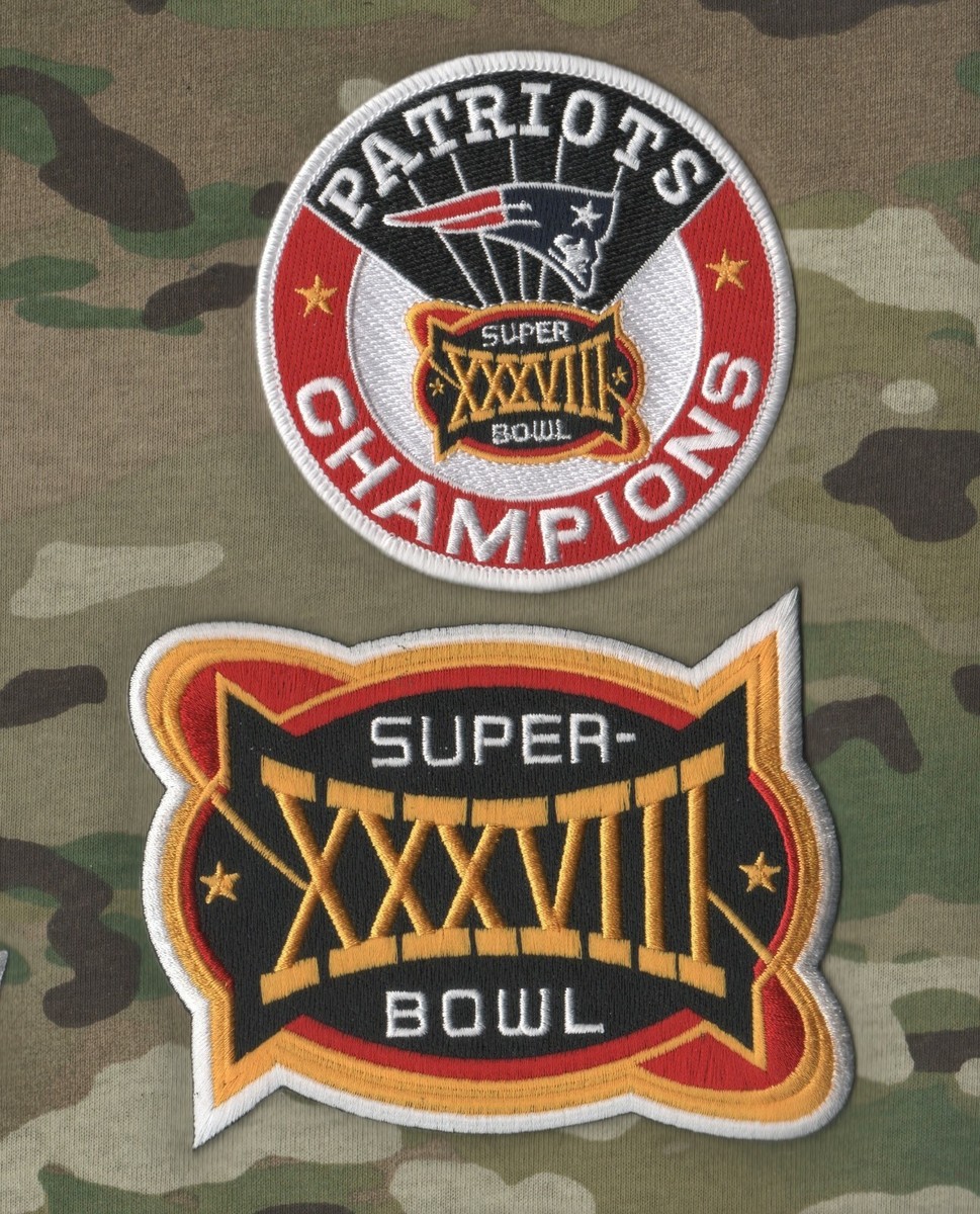 SUPER BOWL XXXVIII NEW ENGLAND PATRIOTS JERSEY CHAMPIONSHIP + SB