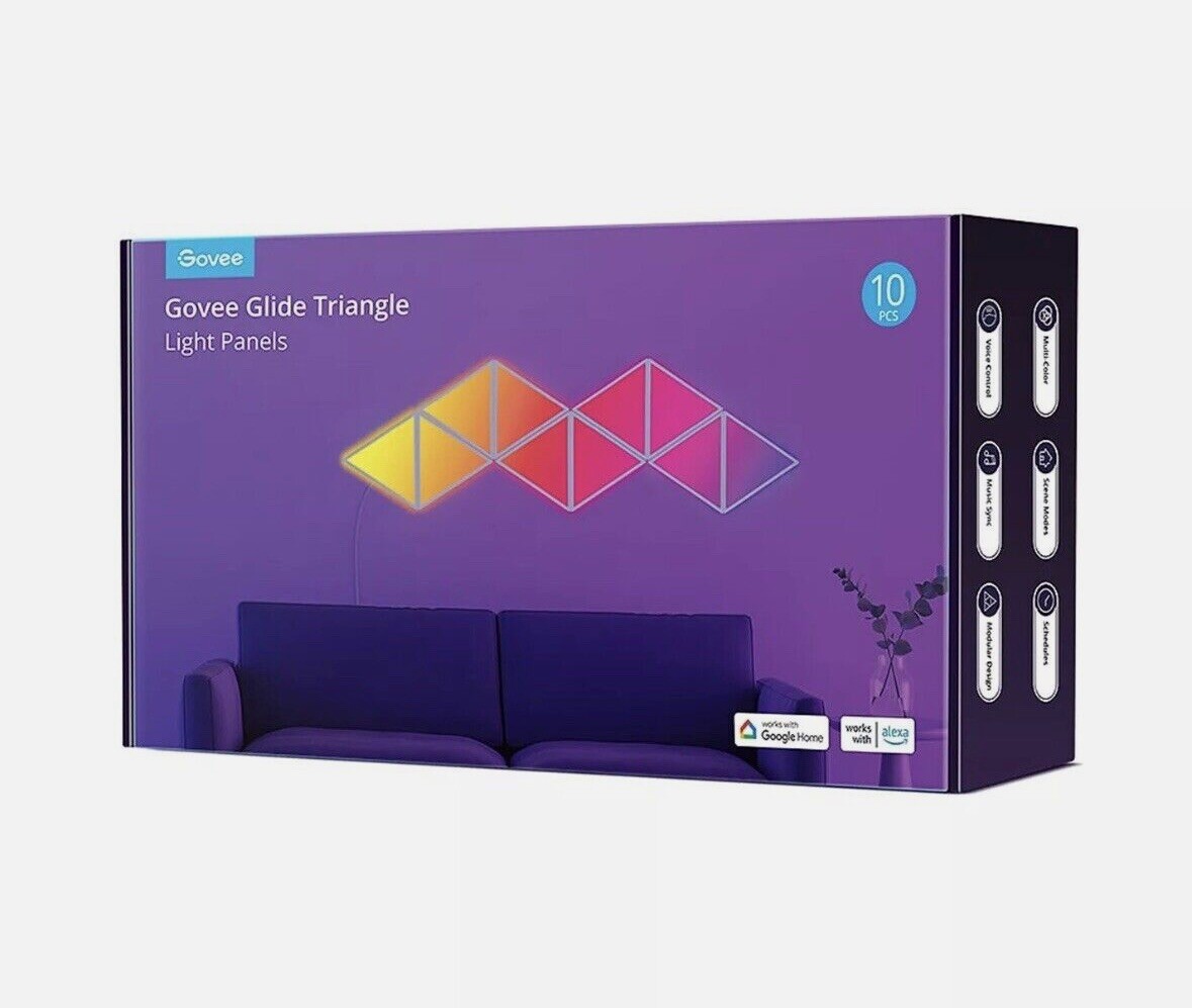 Govee Glide Kit LED Gaming RGBIC - Luci Parete Sync Audio Wi-Fi - 3