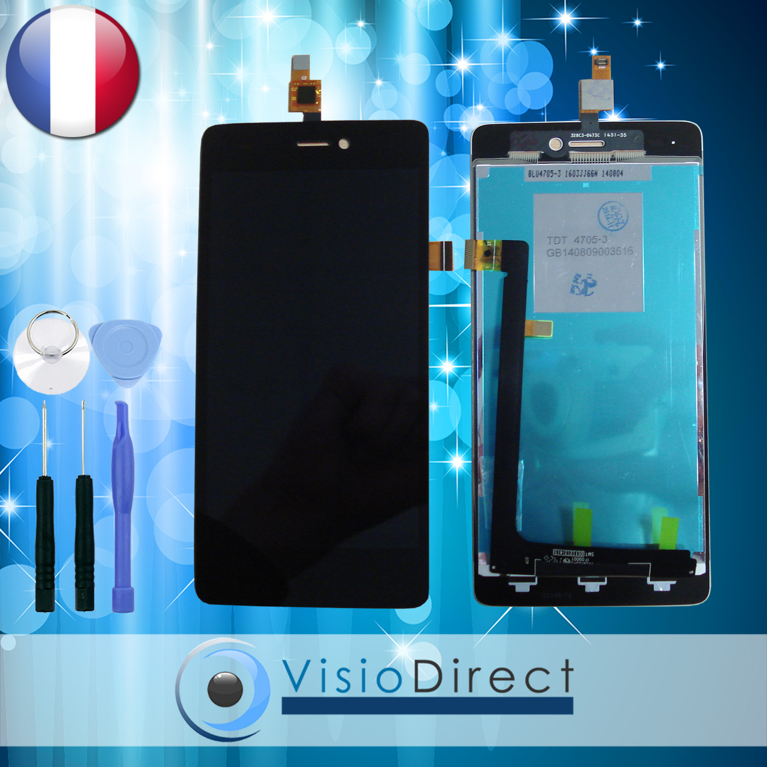 Ecran pour Wiko Highway Signs et vitre tactile noire pour regarder vos videos a nouveau