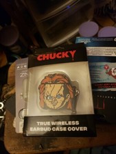 Child's Play Chucky True Wireless Earbud Case Cover, New with Keychain Clip