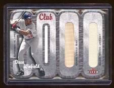 2000 FLEER 3000 CLUB DAVE WINFIELD GAME USED JUMBO JERSEY/BAT #ED 011/100  HOF