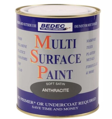 Bedec Anthrazitgrau Soft Satin Multi Oberflächenlack 750ml Bestpreis