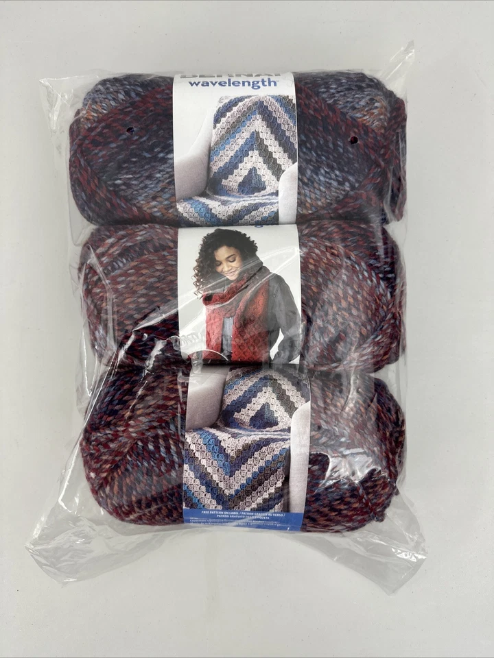 Factory Sealed - 3 Bernat Wavelength Yarn Orange Sodalite Multi-Color Phasing - Image 3 of 4