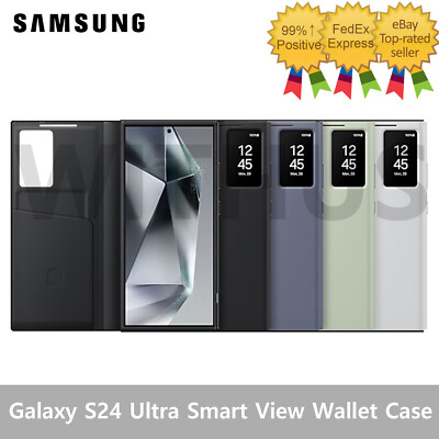 SAMSUNG Galaxy S24 Ultra Smart View Wallet Case Official Cover EF-ZS928 - 4Color