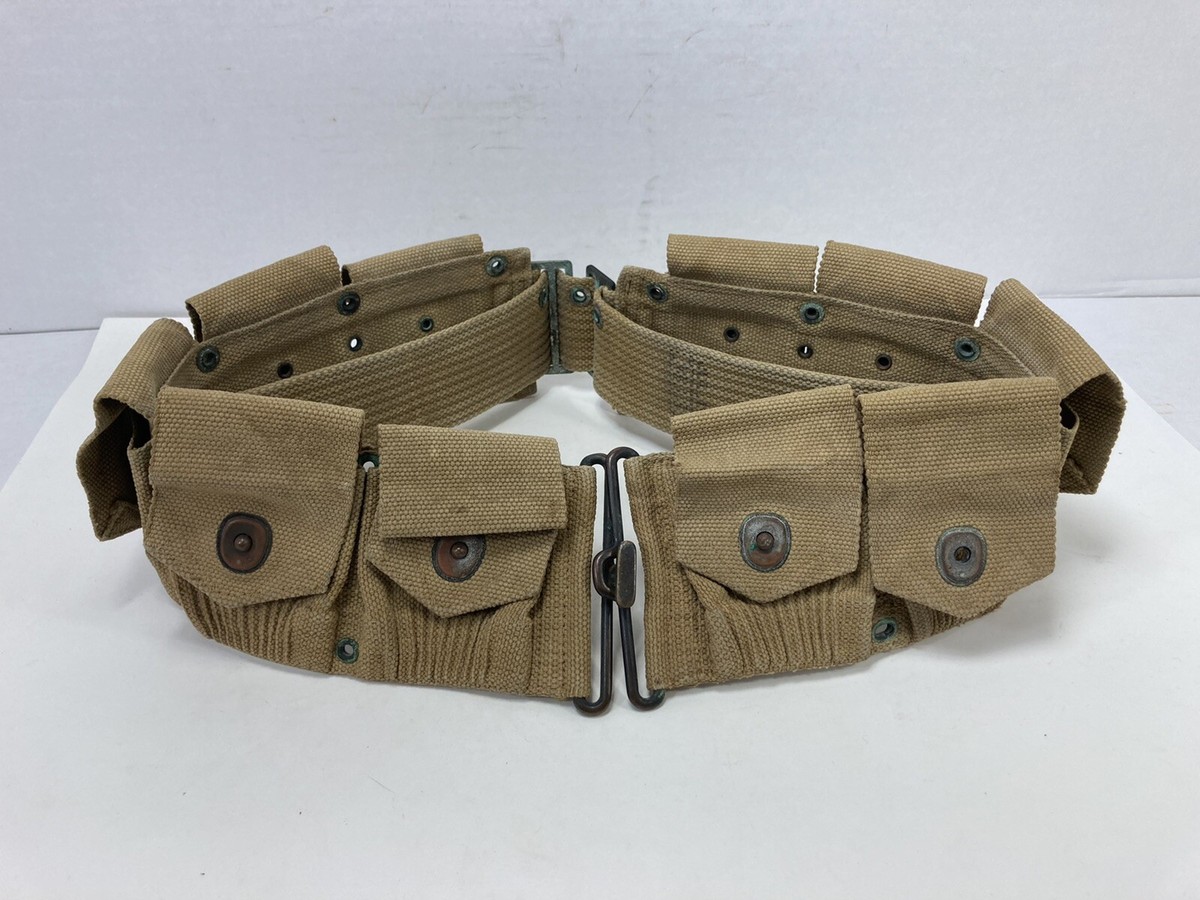 WW1 ORIGINAL US MILITARY CARTRIDGE BELT DATED 1919 MADE BY MILLS