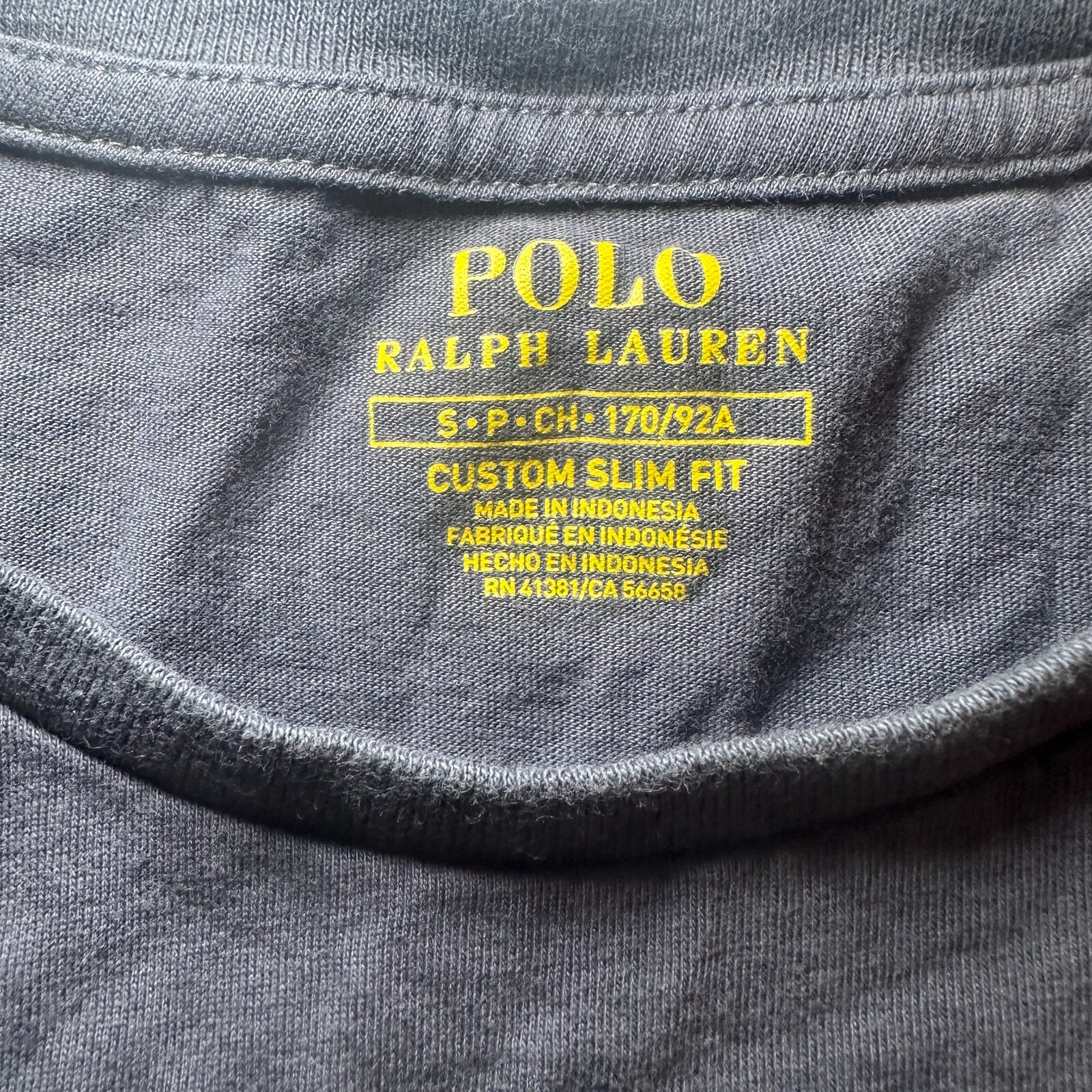 Polo Ralph Lauren classica slim fit t shirt uomo piccola grigio scuro grigio chiaro pony