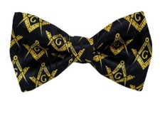 Men's Masons Pre Tied Novelty Bow Tie for Masonic Lodge Group - NWT