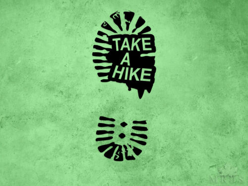 Hiking Decal | Take a Hike | Trail Boot Footprint | Vinyl Sticker & Wall Decals - Picture 1 of 4