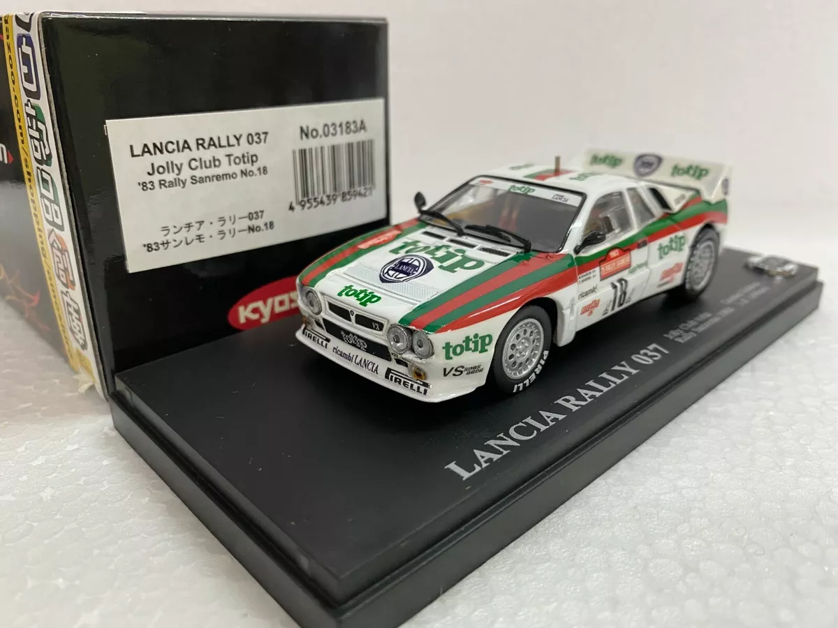 1:43 KYOSHO LANCIA RALLY 037 JOLLY CLUB TOTIP 1983 RALLY SANREMO #18 BIASION