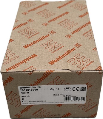 10x Weidmüller 2551510000 A2C 35 Durchgangs-Reihenklemme