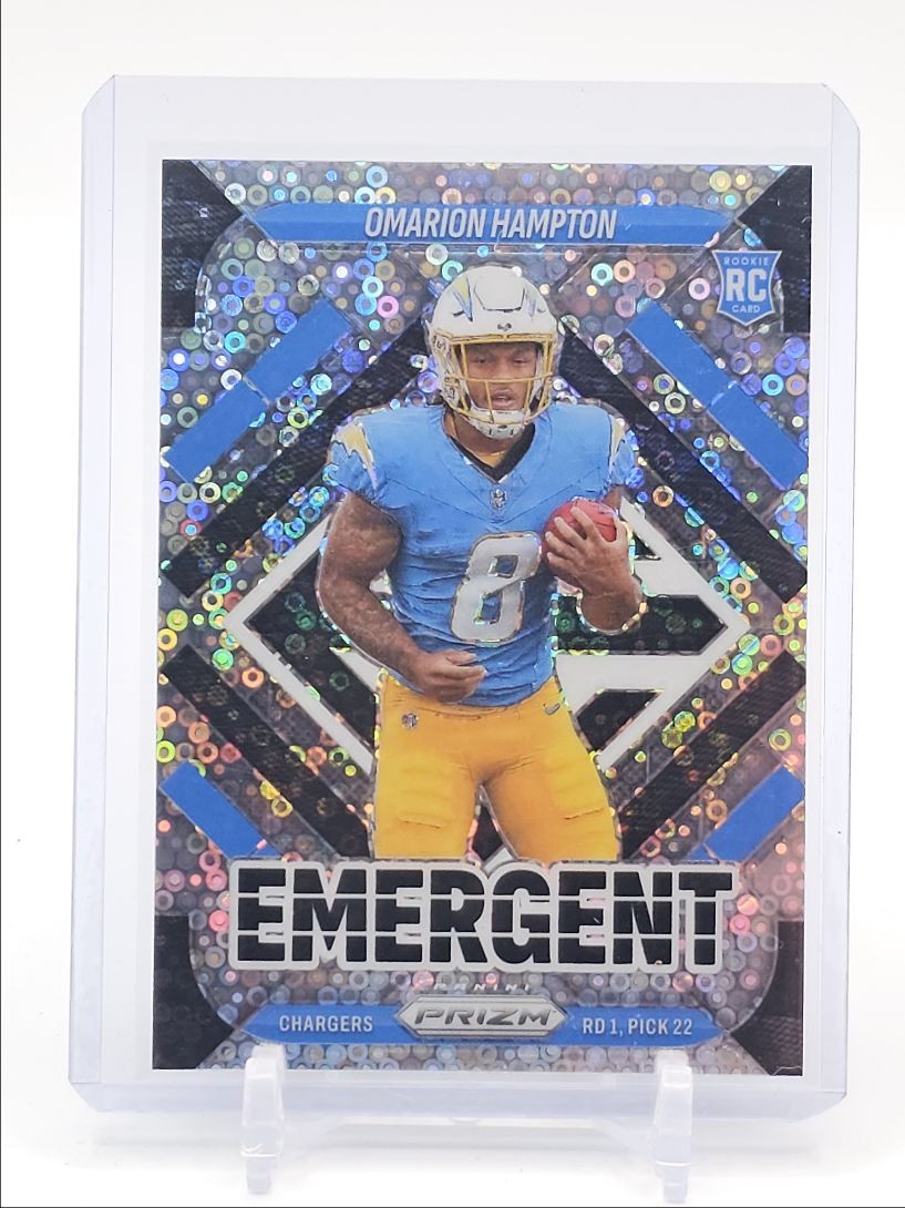 OMARION HAMPTON 2025 PANINI PRIZM EMERGENT ROOKIE NO HUDDLE RC Q4561