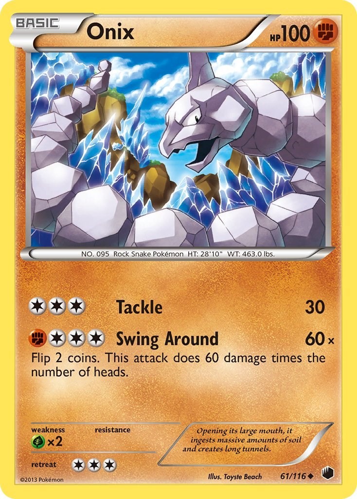 Onix Plasma Freeze 61/116 NM EN Pokemon