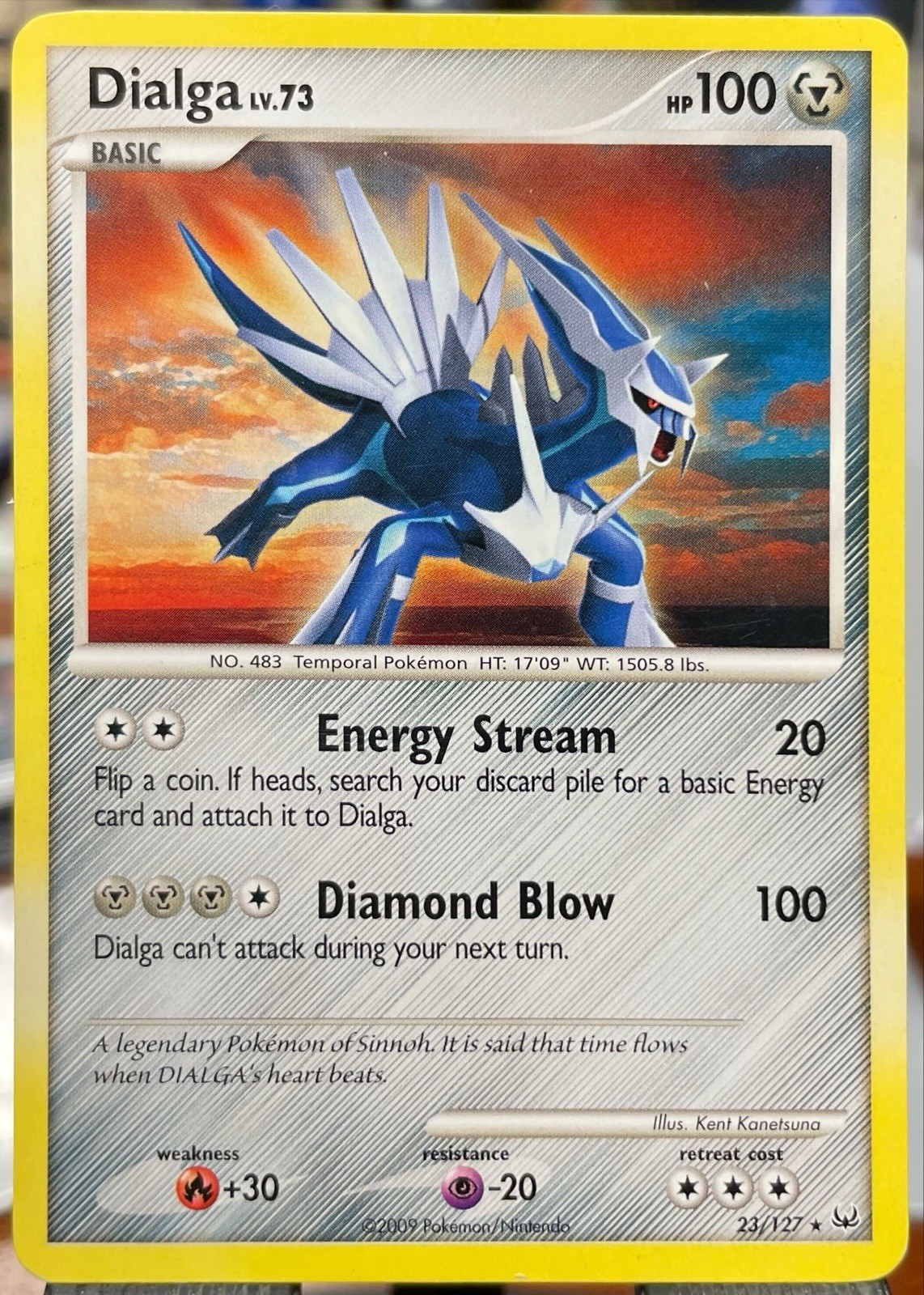 NM 🔥 Dialga 23/127 Non Holo Platinum - Regular Rare - Pokemon Card TCG