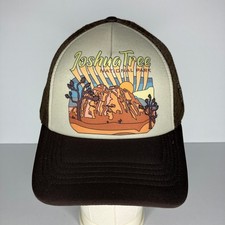 National Park Foundation Joshua Tree Trucker Hat Men's Adjustable Brown Tan