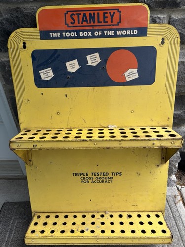 RARE VINTAGE STANLEY TOOLS , MERCHANDISE  SCREWDRIVER DISPLAY RACK