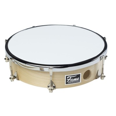 8 Zoll Frame Drum Handtrommel Holz Naturfarbe Hochglanz Synthetikfell Schlägel