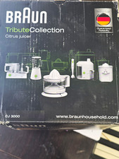 Braun CJ 3000 Electric Automatic Citrus Press/Juicer White/Clear