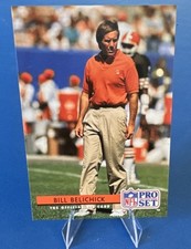 Pro Set 1991 Bill Belichick #144 Browns Football NFL Trading Card