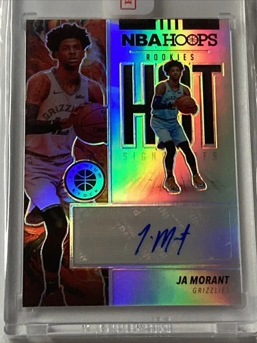 Ja Morant 2019-20 NBA Hoops Premium Hot Rookies Prizm Auto HS-JAM Grizzlies RC