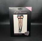 Fishnet Thigh High Stockings Plus Sz w Backseam Black Halloween Costume Festival