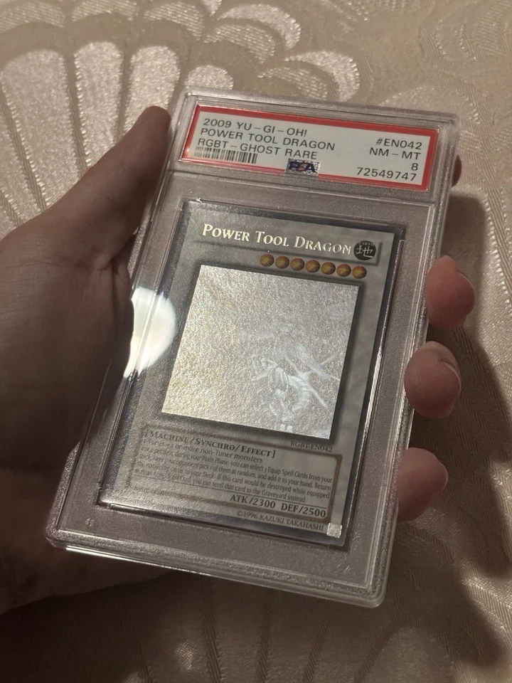 Yugioh PSA 8 NM-MT 2009 Power Tool Dragon RGBT-EN042 Ghost Rare - Image 4 of 4