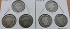 Lot Of Six 1913-P Barber Dimes 90% Silver