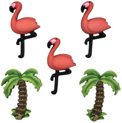 Buttons Galore Button Theme Pack-Pink Flamingo